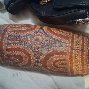 Artisan Dot Pattern Sculpture in Earth Tones